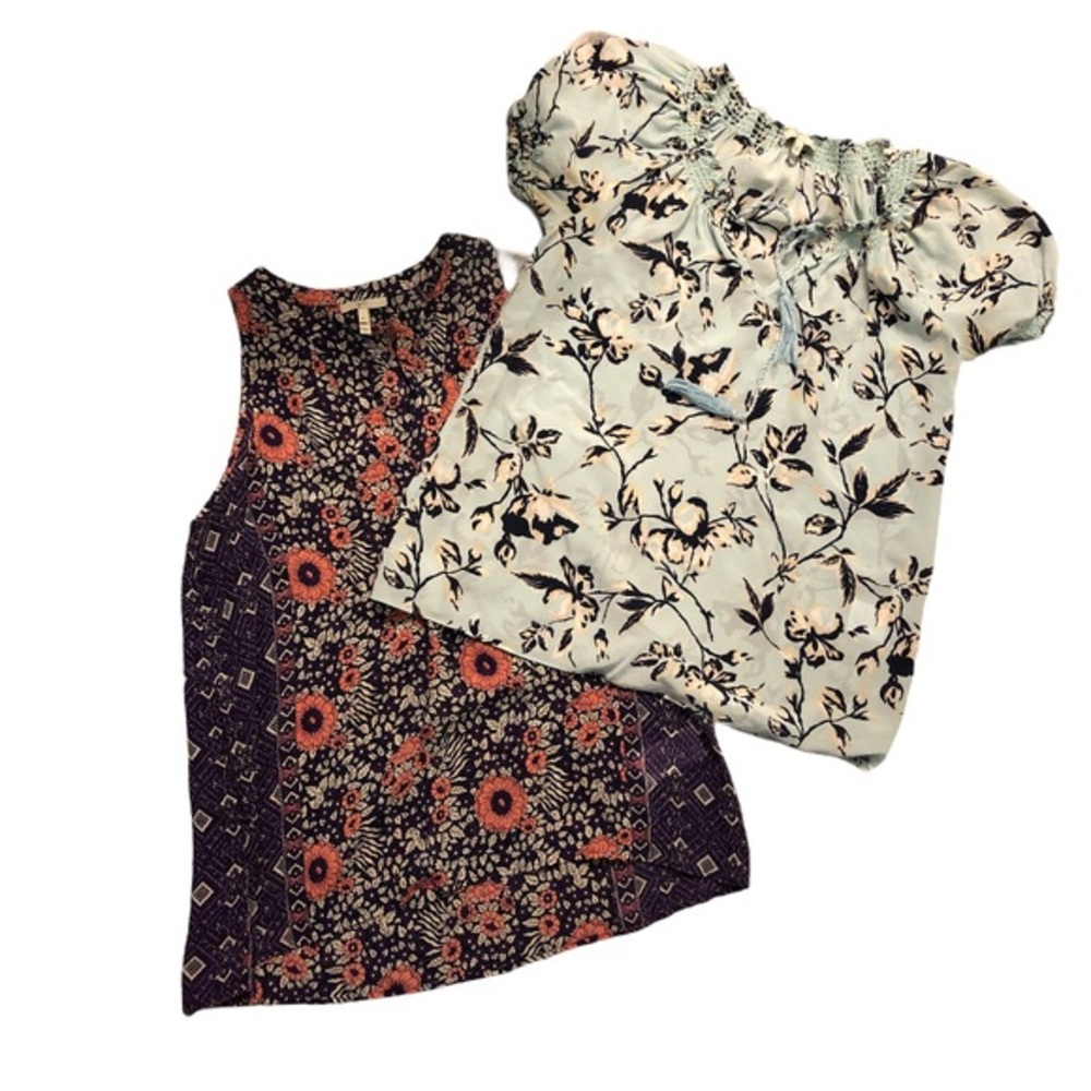 JOIE‎ FLORAL SILK BLOUSE LOT XS